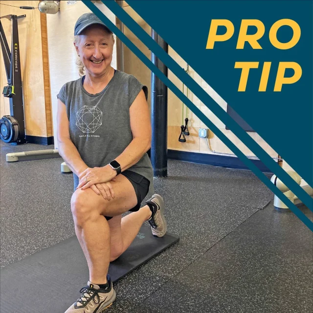 🔥 Pro tip from our trainer Leslee!⁠
⁠
Physical changes and health conditions make falls more likely as you age - and getting back up that much harder. Learn these steps while you’re ambulatory so you’re prepared in the future in the event of a fall. Walk through life with the confidence that you can always pick yourself back up! ⁠
⁠
Step 1: Roll to all fours. If there’s something to hold on to, use it.⁠
⁠
Step 2: Get on one knee with your back foot tucked (on toes). Push down with toes, push down on your thigh or a chair to a standing position.⁠
⁠
Step 3: You’re up!⁠
⁠
Want to book a session with @feldmanleslee ? Hit that link in bio!